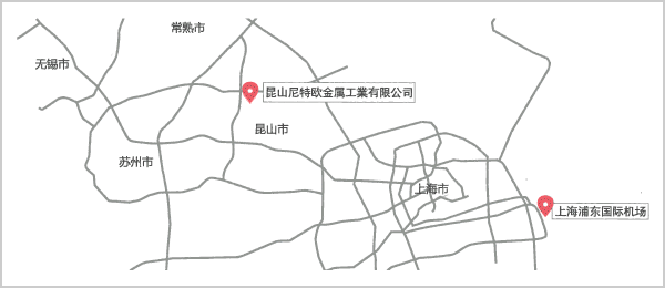 上海浦東空港との位置関係